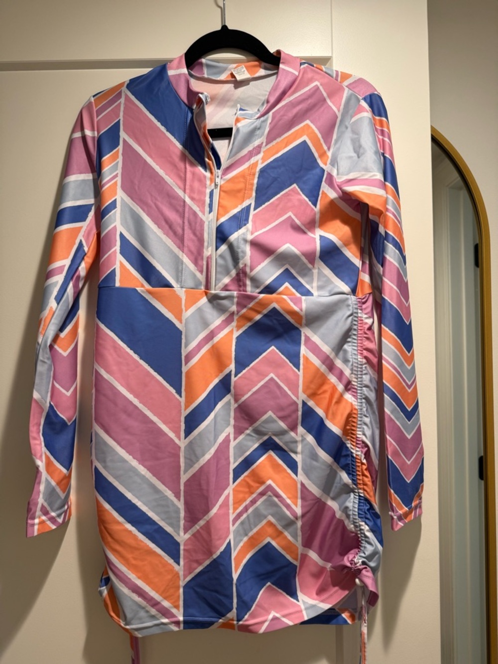 Women’s Pink Chevron Swim Coverup Tunic